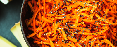Ensalada de zanahoria con vinagreta de chía